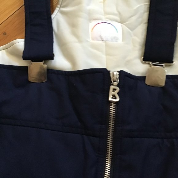 BOGNER VTG. MEN'S BLUE POLYESTER LINED SKI BIBS PANTS. SIZE 40 - Picture 6 of 6
